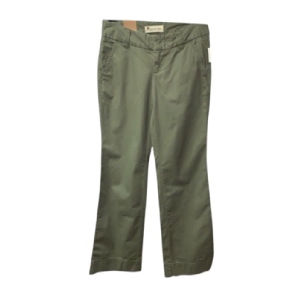 GAP Favorite Chino Pants Juniors Size 1 Reg Green Low Rise Straight Leg Casual